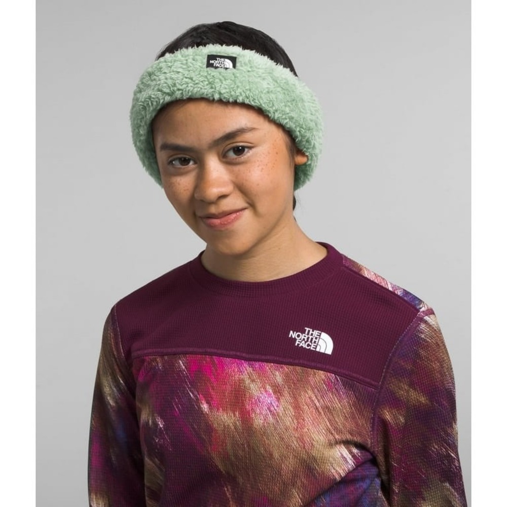 North Face Kids Suave Oso Fleece Earband Headband Misty Sage Green Medium NWT‎